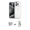 MARSİLYAN™- iPhone 16 Pro Max Kılıf Nova Asil Prime - Şeffaf Pasifik Cam Ekran Koruyucu + Pers Alüminyum Kamera Lens - GS