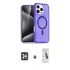 MARSİLYAN™- iPhone 16 Pro Max Kılıf Nova Asil Prime - Şeffaf Pasifik Cam Ekran Koruyucu + PVD Metal Kamera Lens - SH