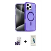MARSİLYAN™- iPhone 16 Pro Max Kılıf Nova Asil Prime - Şeffaf Pasifik Cam Ekran Koruyucu + Titanyum Gri Bilvis Titan Kamera Lens