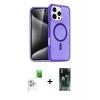 MARSİLYAN™- iPhone 16 Pro Max Kılıf Nova Asil Prime - Siyah 360 Mat Full Body Arka Koruyucu + Raze Metal Kamera Lens - BZ