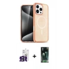 MARSİLYAN™- iPhone 16 Pro Max Kılıf Nova Asil Prime - Siyah 360 Mat Full Body Arka Koruyucu + Bilvis Titan Kamera Lens - SH