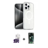 MARSİLYAN™- iPhone 16 Pro Max Kılıf Nova Asil Prime - Siyah 360 Mat Full Body Arka Koruyucu + Bilvis Titan Kamera Lens - SH