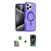 MARSİLYAN™- iPhone 16 Pro Max Kılıf Nova Asil Prime - Siyah 360 Mat Full Body Arka Koruyucu + Çöl Titanyum Raze Metal Kamera Lens