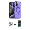 MARSİLYAN™- iPhone 16 Pro Max Kılıf Nova Asil Prime - Siyah 360 Mat Full Body Arka Koruyucu + Pers Alüminyum Kamera Lens - GI