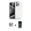 MARSİLYAN™- iPhone 16 Pro Max Kılıf Nova Asil Prime - Siyah 360 Mat Full Body Arka Koruyucu + Pers Alüminyum Kamera Lens - GI