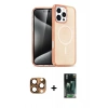 MARSİLYAN™- iPhone 16 Pro Max Kılıf Nova Asil Prime - Siyah 360 Mat Full Body Arka Koruyucu + Pers Alüminyum Kamera Lens - CLTM