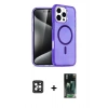 MARSİLYAN™- iPhone 16 Pro Max Kılıf Nova Asil Prime - Siyah 360 Mat Full Body Arka Koruyucu + PVD Metal Kamera Lens - SH