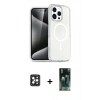MARSİLYAN™- iPhone 16 Pro Max Kılıf Nova Asil Prime - Siyah 360 Mat Full Body Arka Koruyucu + PVD Metal Kamera Lens - SH