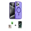 MARSİLYAN™- iPhone 16 Pro Max Kılıf Nova Asil Prime - Siyah 360 Mat Full Body Arka Koruyucu + Raze Metal Kamera Lens - NLGY