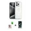 MARSİLYAN™- iPhone 16 Pro Max Kılıf Nova Asil Prime - Siyah 360 Mat Full Body Arka Koruyucu + Raze Metal Kamera Lens - NLGY