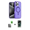 MARSİLYAN™- iPhone 16 Pro Max Kılıf Nova Asil Prime - Siyah 360 Mat Full Body Arka Koruyucu + Raze Metal Kamera Lens - SH