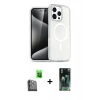MARSİLYAN™- iPhone 16 Pro Max Kılıf Nova Asil Prime - Siyah 360 Mat Full Body Arka Koruyucu + Raze Metal Kamera Lens - SH
