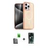 MARSİLYAN™- iPhone 16 Pro Max Kılıf Nova Asil Prime - Siyah 360 Mat Full Body Arka Koruyucu + Raze Metal Kamera Lens - SH