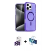 MARSİLYAN™- iPhone 16 Pro Max Kılıf Nova Asil Prime - Siyah 3D Antistatik Cam Ekran Koruyucu + Bilvis Titan Kamera Lens - SH