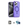 MARSİLYAN™- iPhone 16 Pro Max Kılıf Nova Asil Prime - Siyah 3D Antistatik Cam Ekran Koruyucu + PVD Metal Kamera Lens - GD