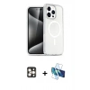 MARSİLYAN™- iPhone 16 Pro Max Kılıf Nova Asil Prime - Siyah 3D Antistatik Cam Ekran Koruyucu + PVD Metal Kamera Lens - GD