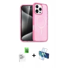 MARSİLYAN™- iPhone 16 Pro Max Kılıf Nova Asil Prime - Siyah 3D Antistatik Cam Ekran Koruyucu + Raze Metal Kamera Lens - BZ