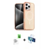 MARSİLYAN™- iPhone 16 Pro Max Kılıf Nova Asil Prime - Siyah 3D Antistatik Cam Ekran Koruyucu + Raze Metal Kamera Lens - BZ
