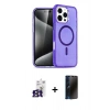 MARSİLYAN™- iPhone 16 Pro Max Kılıf Nova Asil Prime - Siyah 3D Antistatik Hayalet Cam Ekran Koruyucu + Bilvis Titan Kamera Lens - TMGI