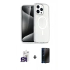 MARSİLYAN™- iPhone 16 Pro Max Kılıf Nova Asil Prime - Siyah 3D Antistatik Hayalet Cam Ekran Koruyucu + Bilvis Titan Kamera Lens - TMGI