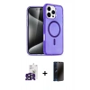 MARSİLYAN™- iPhone 16 Pro Max Kılıf Nova Asil Prime - Siyah 3D Antistatik Hayalet Cam Ekran Koruyucu + Bilvis Titan Kamera Lens - SH