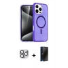 MARSİLYAN™- iPhone 16 Pro Max Kılıf Nova Asil Prime - Siyah 3D Antistatik Hayalet Cam Ekran Koruyucu + Pers Alüminyum Kamera Lens - GI