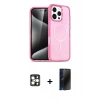 MARSİLYAN™- iPhone 16 Pro Max Kılıf Nova Asil Prime - Siyah 3D Antistatik Hayalet Cam Ekran Koruyucu + PVD Metal Kamera Lens - GD
