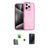MARSİLYAN™- iPhone 16 Pro Max Kılıf Nova Asil Prime - Siyah 3D Antistatik Hayalet Cam Ekran Koruyucu + Raze Metal Kamera Lens - SH