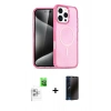 MARSİLYAN™- iPhone 16 Pro Max Kılıf Nova Asil Prime - Siyah 3D Antistatik Hayalet Cam Ekran Koruyucu + Raze Metal Kamera Lens - BZ