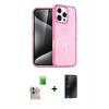 MARSİLYAN™- iPhone 16 Pro Max Kılıf Nova Asil Prime - Siyah 3D Antistatik Hayalet Cam Ekran Koruyucu + Raze Metal Kamera Lens - NLGY