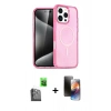 MARSİLYAN™- iPhone 16 Pro Max Kılıf Nova Asil Prime - Siyah 3D Antistatik Mat Seramik Nano Ekran Koruyucu + Raze Metal Kamera Lens - SH
