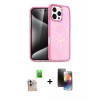MARSİLYAN™- iPhone 16 Pro Max Kılıf Nova Asil Prime - Siyah 3D Antistatik Mat Seramik Nano Ekran Koruyucu + Raze Metal Kamera Lens - NLGY