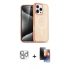 MARSİLYAN™- iPhone 16 Pro Max Kılıf Nova Asil Prime - Siyah 3D Antistatik Mat Seramik Nano Ekran Koruyucu + Pers Alüminyum Kamera Lens - GS