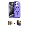 MARSİLYAN™- iPhone 16 Pro Max Kılıf Nova Asil Prime - Siyah 3D Antistatik Mat Seramik Nano Ekran Koruyucu + Pers Alüminyum Kamera Lens - CLTM