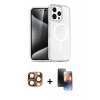 MARSİLYAN™- iPhone 16 Pro Max Kılıf Nova Asil Prime - Siyah 3D Antistatik Mat Seramik Nano Ekran Koruyucu + Pers Alüminyum Kamera Lens - CLTM