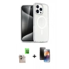 MARSİLYAN™- iPhone 16 Pro Max Kılıf Nova Asil Prime - Siyah 3D Antistatik Mat Seramik Nano Ekran Koruyucu + Raze Metal Kamera Lens - NLGY