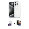 MARSİLYAN™- iPhone 16 Pro Max Kılıf Nova Asil Prime - Siyah 3D Antistatik Mat Seramik Nano Ekran Koruyucu + Siyah Bilvis Titan Kamera Lens