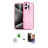 MARSİLYAN™- iPhone 16 Pro Max Kılıf Nova Asil Prime - Siyah 3D Antistatik Mat Seramik Nano Ekran Koruyucu + Raze Metal Kamera Lens - BZ