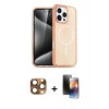 MARSİLYAN™- iPhone 16 Pro Max Kılıf Nova Asil Prime - Siyah 3D Antistatik Mat Seramik Nano Ekran Koruyucu + Pers Alüminyum Kamera Lens - CLTM