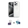 MARSİLYAN™- iPhone 16 Pro Max Kılıf Nova Asil Prime - Siyah 3D Antistatik Seramik Nano Ekran Koruyucu + Bilvis Titan Kamera Lens - SH