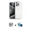 MARSİLYAN™- iPhone 16 Pro Max Kılıf Nova Asil Prime - Siyah 3D Antistatik Seramik Nano Ekran Koruyucu + Pers Alüminyum Kamera Lens - GI