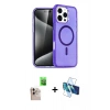 MARSİLYAN™- iPhone 16 Pro Max Kılıf Nova Asil Prime - Siyah 3D Antistatik Seramik Nano Ekran Koruyucu + Raze Metal Kamera Lens - NLGY
