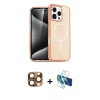 MARSİLYAN™- iPhone 16 Pro Max Kılıf Nova Asil Prime - Siyah 3D Antistatik Seramik Nano Ekran Koruyucu + Pers Alüminyum Kamera Lens - CLTM