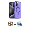 MARSİLYAN™- iPhone 16 Pro Max Kılıf Nova Asil Prime - Siyah 3D Antistatik Seramik Nano Ekran Koruyucu + Pers Alüminyum Kamera Lens - CLTM