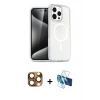 MARSİLYAN™- iPhone 16 Pro Max Kılıf Nova Asil Prime - Siyah 3D Antistatik Seramik Nano Ekran Koruyucu + Pers Alüminyum Kamera Lens - CLTM