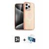 MARSİLYAN™- iPhone 16 Pro Max Kılıf Nova Asil Prime - Siyah 3D Antistatik Seramik Nano Ekran Koruyucu + Siyah PVD Metal Kamera Lens