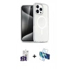 MARSİLYAN™- iPhone 16 Pro Max Kılıf Nova Asil Prime - Siyah 3D Antistatik Seramik Nano Ekran Koruyucu + Bilvis Titan Kamera Lens - TMGI