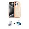 MARSİLYAN™- iPhone 16 Pro Max Kılıf Nova Asil Prime - Siyah 3D Antistatik Seramik Nano Ekran Koruyucu + Bilvis Titan Kamera Lens - TMGI