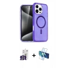 MARSİLYAN™- iPhone 16 Pro Max Kılıf Nova Asil Prime - Siyah 3D Antistatik Seramik Nano Ekran Koruyucu + Bilvis Titan Kamera Lens - TMGI