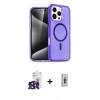 MARSİLYAN™- iPhone 16 Pro Max Kılıf Nova Asil Prime - Siyah Bilvis 3D Cam Ekran Koruyucu + Bilvis Titan Kamera Lens - SH